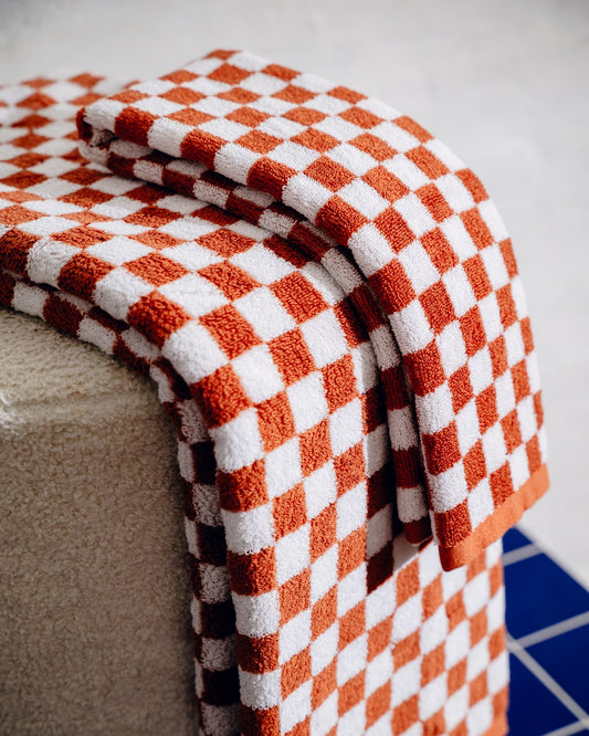 'Checkered Summer' Bath & Hand Towels