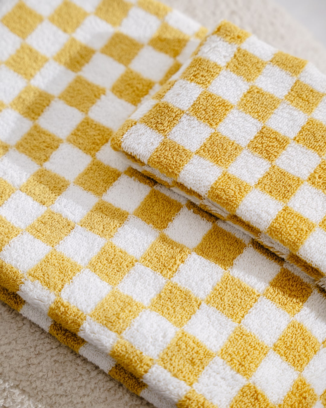 'Checkered Summer' Bath & Hand Towels